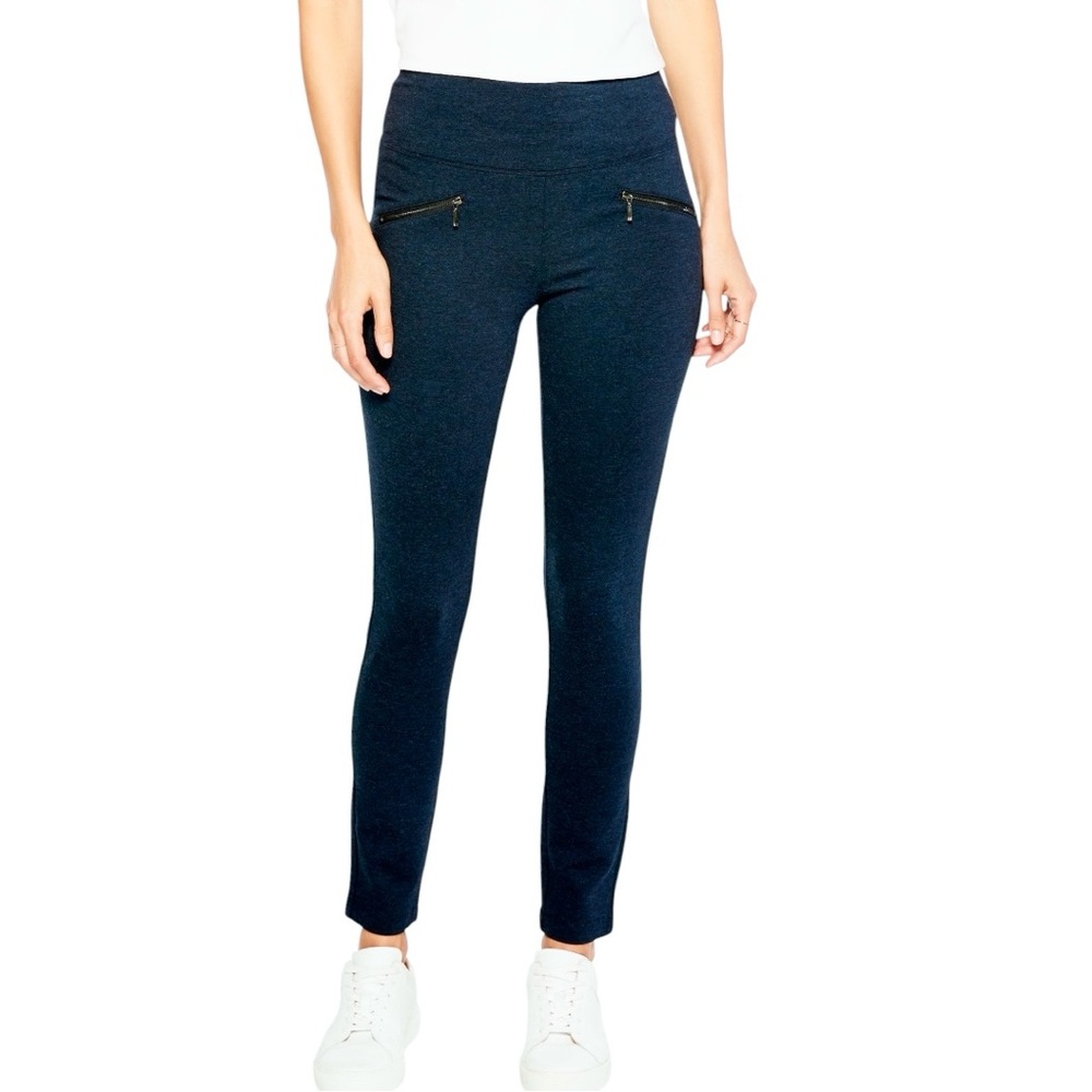 Stitch Fix X Nic+Zoe Zip Detail Legging Navy Blue NWT
